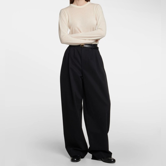 The row black Rufos wide leg high waist pleated pants - Picture 1 of 13